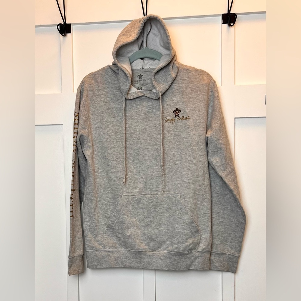 Simply Southern Hoodie Sweatshirt Small Turtle Comfy Cozy Coastal VSCO Preppy - Picture 3 of 8